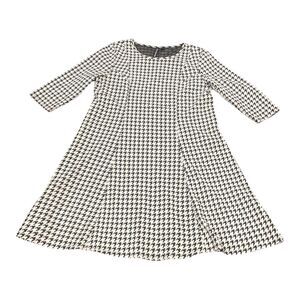 Zoë + Phoebe Houndstooth Dress 3/4 sleeve size Large NWT